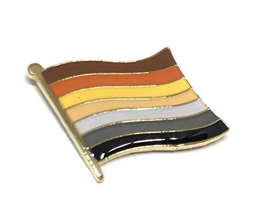 Bear Pride Pin LGBTQ Gay Flag Lapel Pin Funny Brooch