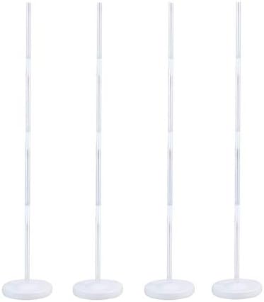 INLAR 4/8 Pcs Balloon Column Kit Base Stand with 16/32 PCs Plastic Sticks,for Baby Shower Birthday Wedding Party Supplies Garden Decoration(4 pcs)