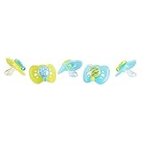 The First Years GumDrop Orthodontic Pacifier - 0-6 months, 5 Pack, Blue/Green