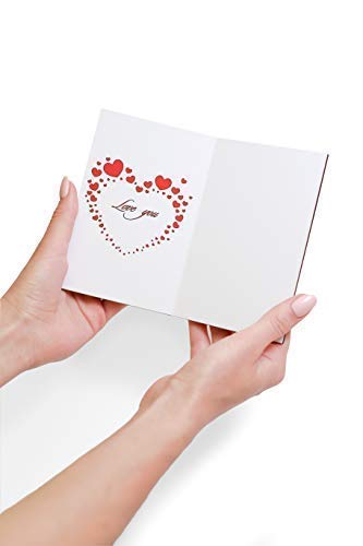 Handmade Real Wood Love Card with Stand, best Wooden Gift for Wedding Anniversary Valentine\'s Day Happy Birthday cute Present for Him Boyfriend Men Husband or Her Girlfriend Women Wife. Family Tree.