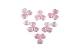 JIC Gem Set Of 20 Natural Rose Quartz Crystal Heart Stones Rose Quartz Heart Sets Pink Healing Crystal Stones Heart For Chakra Reiki Balancing