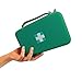 86NEURONS - The Original Asthma Inhaler Travel case and Medicine Bag. Insulated Hard case. Use for Asthma Allergy meds for Kids and Adults. Fits Inhaler Spacer epipen mask Medication (Green)