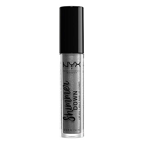 Nyx Professional Makeup Shimmer Down Lip Veil, Gunmetal With Silver Pearls, 0.14 Ounce