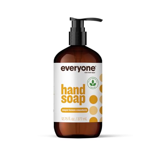 EVERYONE LIQUID HAND SOAP, 12.75 OUNCE (PACK OF 1), MEYER LEMON AND MANDARIN, MADE WITH ESSENTIAL OILS FOR KITCHEN AND BATHROOM
