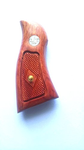 DOXICON&NOMIX HARDWOOD N FRAME SQUARE BUTT SMITH AND WESSON HANDCRAFT HANDMADE GRIPS REVOLVERS CHECKERED