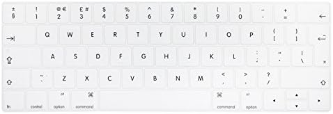 QIUIU English Letter Keyboard Cover Silicone Skin forNewest Version MacBook Pro with Touch Bar 13" or 15" (2016 and 2017, Model Number A1706, A1707) European Layout