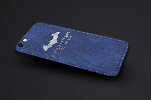 am7 Luxury Case Deer 3D Pattern on Fine Cloth with Rubberised Finish TPU for -iPhone 6 / 6S (iPhone 6 / 6s, Blue (Batman))