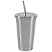 Stainless Steel 16 OZ Tumbler by Varvino, Insulated Travel Mug with 2 Stainless Straws, for Hot/Cold Drinks