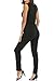 SUNNOW Womens Black Sleeveless Evening Party Playsuit Ladies Lace Long Jumpsuit (L=US 10-12, Black)