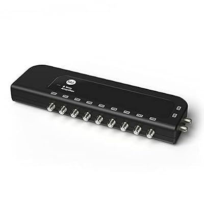 SLX TV Antenna Amplifier, 8 Way Signal Distribution Amplifier with F-Type Connections, 4G & 5G Filtering, TV Antenna Indoor, HD TV/FM/DAB, Improved Energy Efficiency (8-Way)