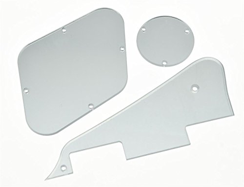 KAISH Silver Mirror LP Pickguard Back Control Plate Switch Cavity Covers for Epiphone Les Paul