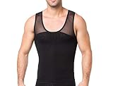 LARDROK Men's Breathable Slimming Body Shaper Compression Shirt Girdles Abdomen Slim Vest Tummy Shaper