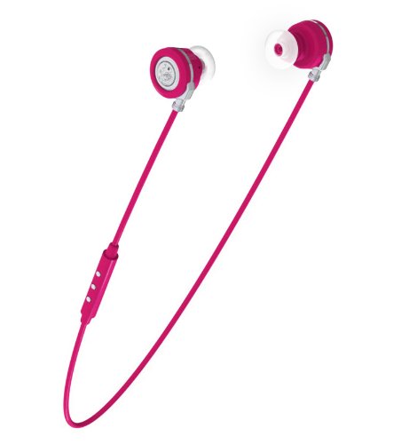NOIZY Brands Kameleon Series Bluetooth Headphones - Pink Earbud Style for all iPhones and 6 and 6+, Samsung Galaxy, HTC, LG, Windows, Blackberry