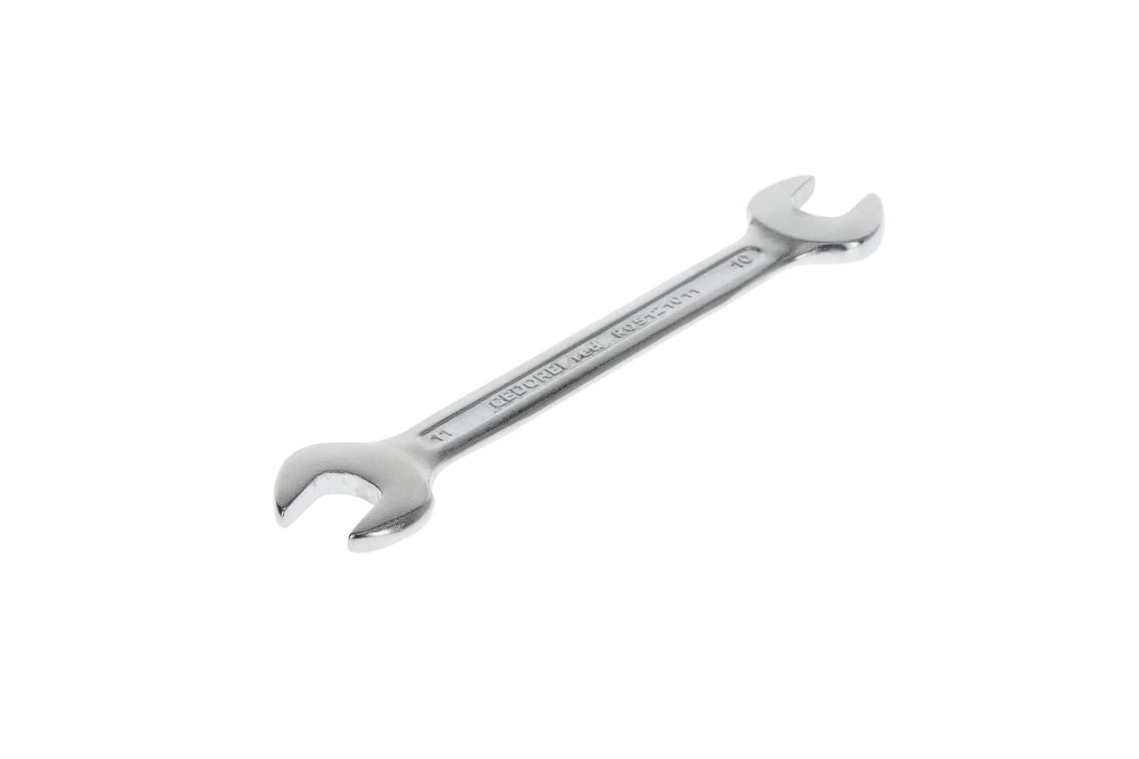 GEDORE red Double open-end spanner, SW 10+11 mm, Metric, Short, Spanner, Open-end spanner, 125 mm long, R05121011