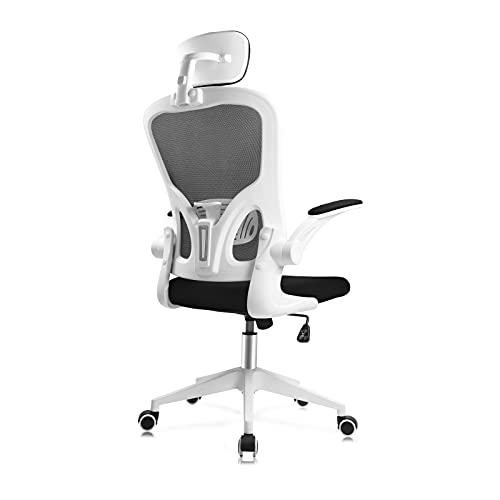 JAJALUYA Ergonomic Mesh Office Chair Home Desk Chair with FlipUp Arms
