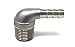 Concord 304 Stainless Steel Low Profile Barbed Elbow Hose 3/8