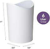 TATAY Bath Bucket 6L Polypropylene White with Tilting Lid view 2