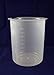 Supertek Plastic Beaker 1000ml, High Clarity Polypropylene Beaker Set with Raised Graduations, Pack of 6 Beakers