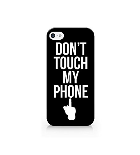 Case for iPhone 5/5S/5SE - Cover all sides - Don?T Touch My Phone - Emoji Icons - Emoji Cases - Crown Emoji