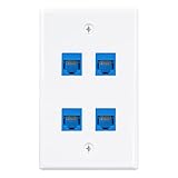 Iwillink (1-Pack) 4-Port Ethernet Wall