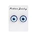 Lottoy 1 Pair Unisex Weight Loss Blue Eyes Shape Ear Stud, Healthy Magnetic Therapy Earrings 10mm, No Piercing