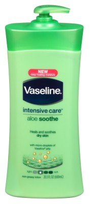 Vaseline Intensive Care Lotion 20.3 Ounce Aloe Soothe Pump (Dry) (600ml) (2 Pack)