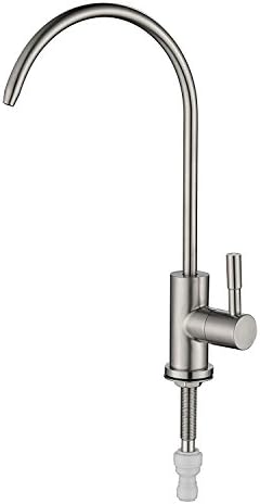 JENKINS Modern Commercial Stainless Steel Single Handle Kitchen Sink Faucet, Filtered Water Drinking Faucet Beverage Bar Faucet - Brushed Nickel, Food Grade Level