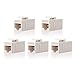 VCE CAT5e RJ45 Keystone Coupler Insert of 5 Pack, CAT5 Inline Coupler Female to Female UTP CAT5E Coupler Keystone - White
