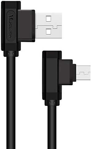 Micro USB Cable,Muslish 3ft USB Charging Cable Right Angle Android Charger Durable TPE Cable for Samsung Galaxy S6/S7,Kindle,HTC, Nexus,LG,Sony and More(Black)