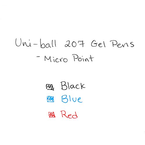 uni-ball 207 Gel Pens, Micro Point, Black - Image 6