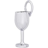 Rembrandt Charms Wine Glass Charm, Sterling Silver