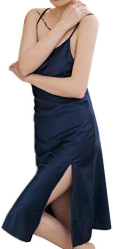 VITryst Women's Sexy Spa Soft Sexy Charmeuse Silky Backless Sleeping Dress