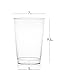 Clear Disposable Plastic Cups 10 Oz. Pack Of (50) Fancy Hard Plastic Cups - Party Accessories - Wedding - Cocktails- Tumblers