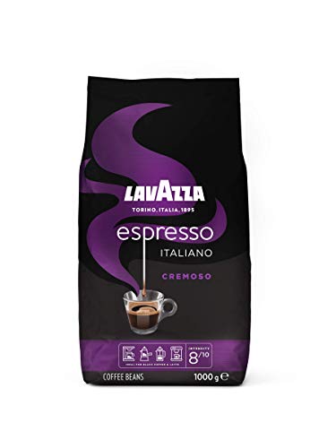 Lavazza, Espresso Italiano Cremoso, Arabica und Robusta Kaffeebohnen, mit Aromanoten von Gewürzen und Kakao, Intensität…