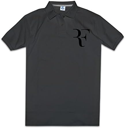 Men's Roger Federer 2015 Wimbledon Short Sleeve Pique Polo Shirts Black Size M