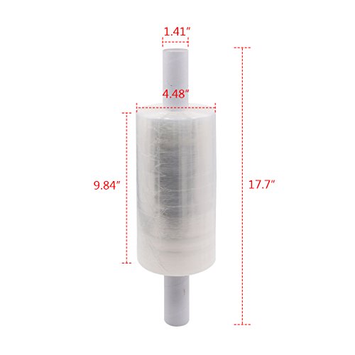 Industrial Strength Stretch Wrap Film with Handle for Pallet Wrap Moving Supplies Binding Wrap & Shrink Skid Wrap Film(9.8 inch x 853 feet) - Thumbnail 2