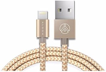Aldom 2-in-1 Micro USB and Lightning Data Sync Charge Nylon Cable 3.3ft (1m) for iPhone 7 7plus 6 6S 6Plus iPad Samsung &amp; More (Grey)