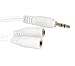 SaiTech 3.5mm Stereo Jack Splitter Cable Adapter for Mp3 Player, Mobile Phone, Laptop, PC, Headphone Speakers - 3.5mm Male to 2 X Female - White …