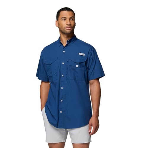 Columbia Men's PFG Bonehead™ Short Sleeve Shirt — Tall,Carbon,Large Tall Image