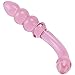 AKStore Crystal Glass Dildo Anal Beads Butt Plug G-spot Massager (Pink)