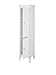 Elegant Home Fashions Sicily Linen Tower with 2 Shutter Doors, White