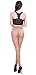 HONENNA Sheer Reinforced Crotch Control Top Pantyhose Tights With Back Seam (Large, Nude)