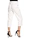 Zeagoo Women High Waist Zip Fly Solid Slim Work Casual Capri Pants