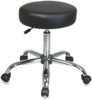 Pneumatic Drafting Backless Black Vinyl Stool