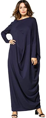 Women Muslim Dress - Long Bat Sleeve Jilbab Islamic Dubai Kaftan Abaya