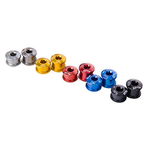 Quanna 5PCS/Set Aluminum Alloy Chainring Bolt Bicycle Chainwheel Screws Road MTB Bicycle Disc Screws for Crankset