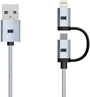 iOne RERCB007 Android Micro USB/OTG Braided Charging Data Cable - White