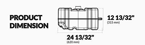 image for Five Oceans 12 Gallon Portable Fuel Tank Low-Permeation w/Gauge & Univ