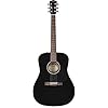 Fender CD-60 Dreadnought V3 DS Akustikgitarre, Walnussgriffbrett, Schwarz, Inklusive kostenloser virtueller Kurse auf Fender Play