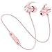 Picun Bluetooth Headphones Wireless Sport Earphones Lightweight Magnetic Earbuds Sweatproof In Ear Earphones with Built-in Mic Wireless Bluetooth Headphones for Running Gym Workout (Rose Gold)
